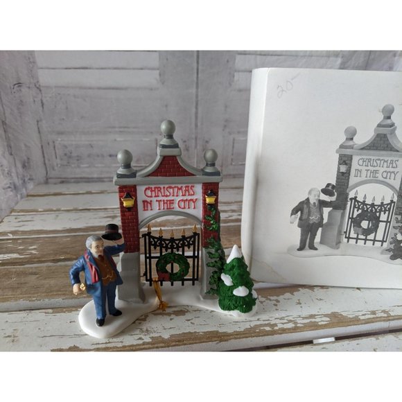 Dept 56 58893 Christmas in the city sign heritage